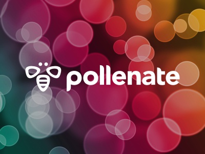 Pollenate logo animal insect bee eyes wings social media network happy.jpg
