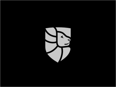 Proud Lion Final logo animal cat head wild lion line shield seal.jpg