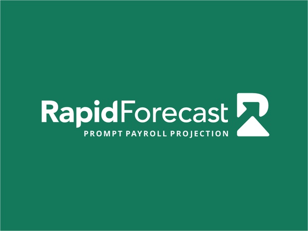 Rapid Forecast logo initials arrow negative chart financial rapid fore.jpg