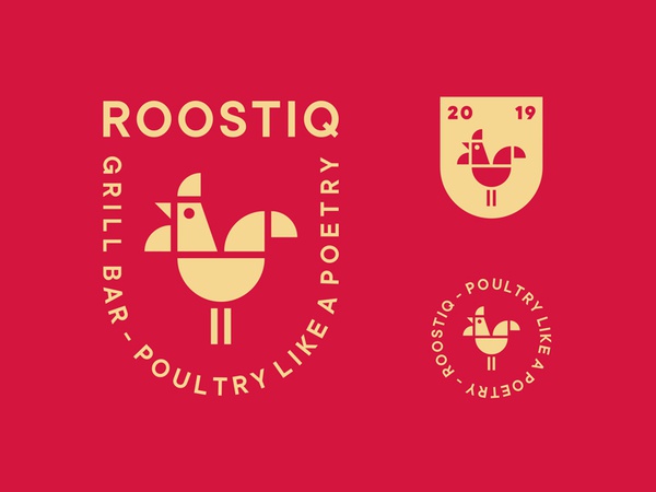 Roostiq Grill Bar poetry geometry seal red food emblem shield restaura.jpg