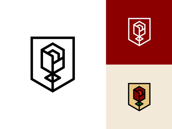 Rose monoline pin emblem crest rose nature flower logo.jpg