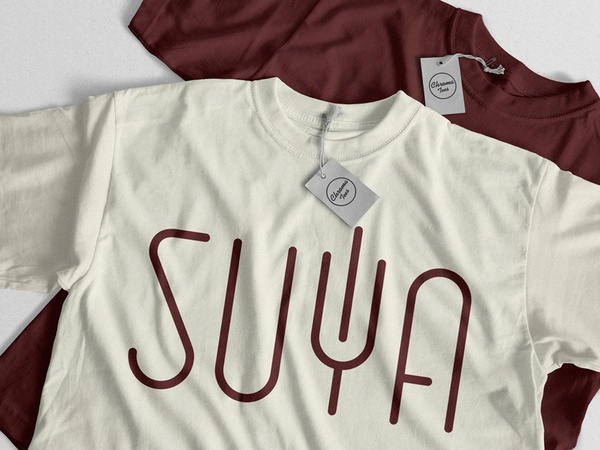 SUYA red monoline africa west restaurant food lettering typography cus.jpg