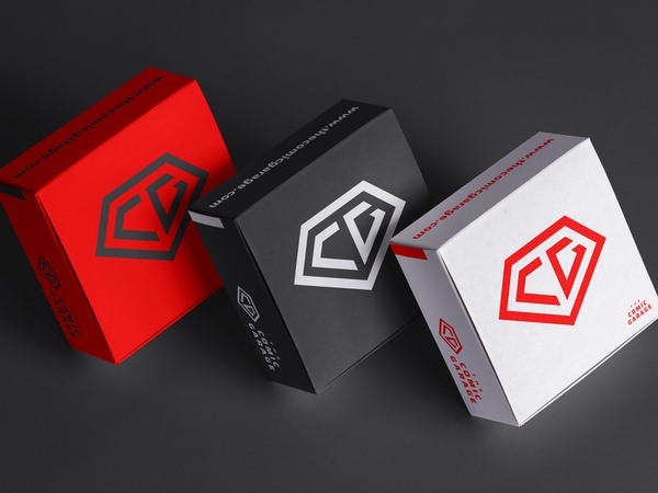 TCG Box head alien sf initials monogram diamond emblem shield comic ga.jpg