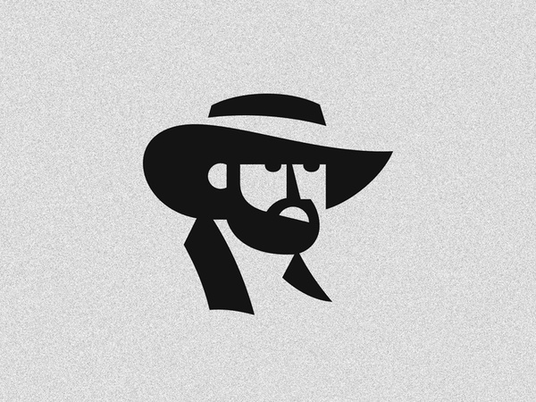 Tha Dewd chuck man western cowboy beard black negative hat portrait he.jpg