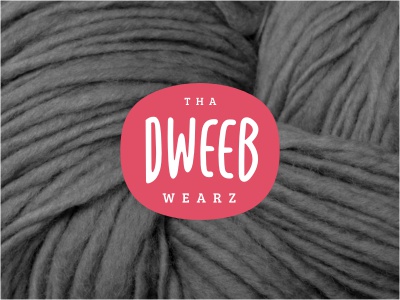 Tha Dweeb Wearz logo enclosure logotype handwritten typography wordmar.jpg