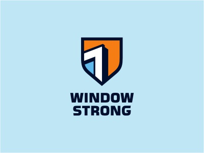 Window Strong logo shield emblem window sky glass frame blue orange bu.jpg