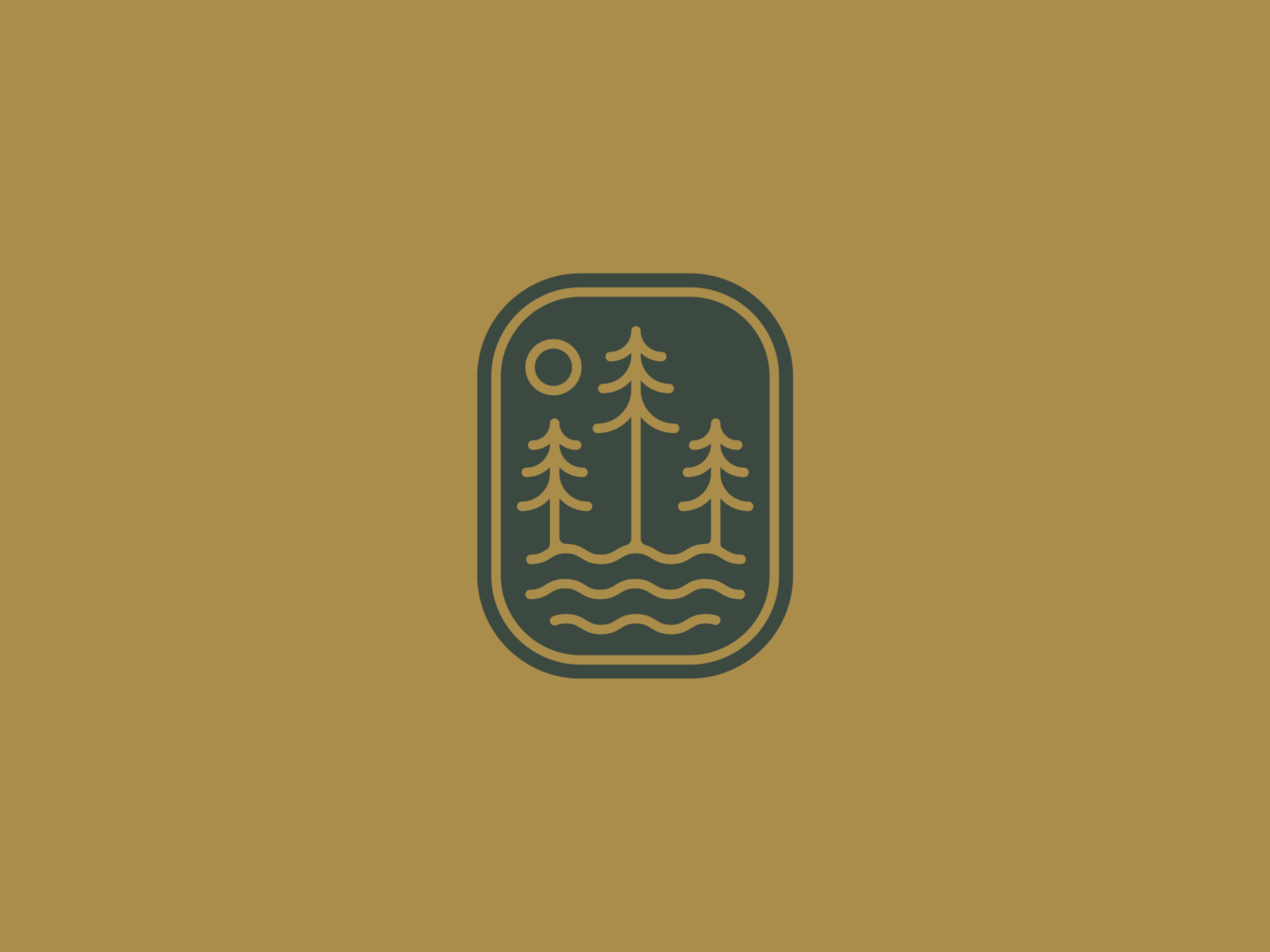 The Lakes line art minimal camp ocean lake river tree iconogrpahy icon.png