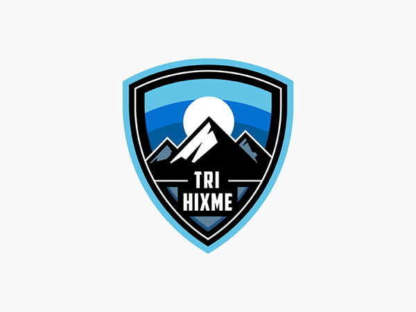Tri-Hixme hixme bike swim explore nature athlete mountain badge patch.webp
