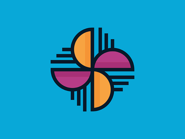 Windmill shapes windmill color lines thick lines circle abstract minim.webp