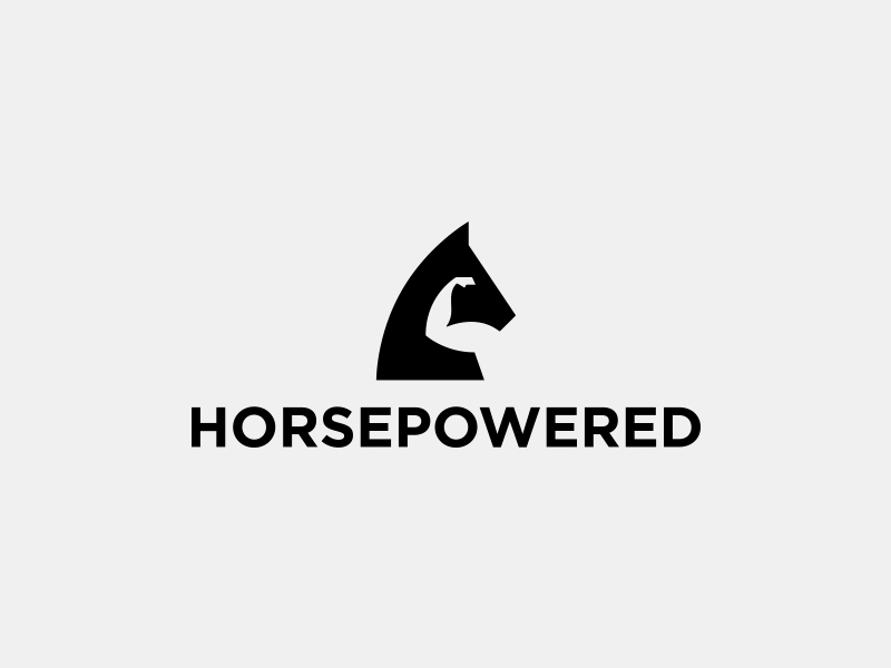 Horsepowered power horse icon mark symbol design logo brandmark identi.webp