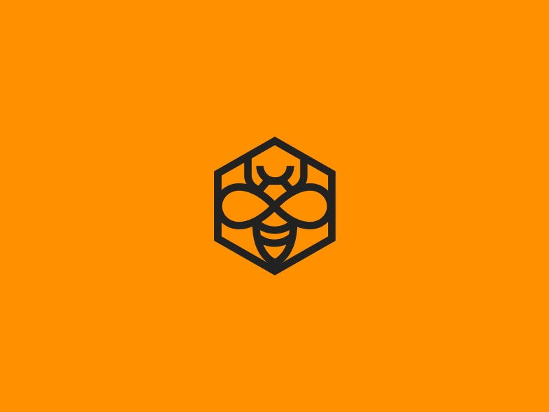 Infinibee Telecommunication logo bee honey technology design logotype.webp