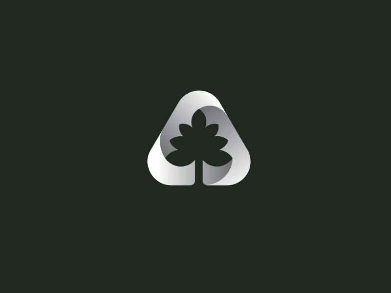 Recycle + Tree mark logo mark eco ecology green nature friendly logoty.webp
