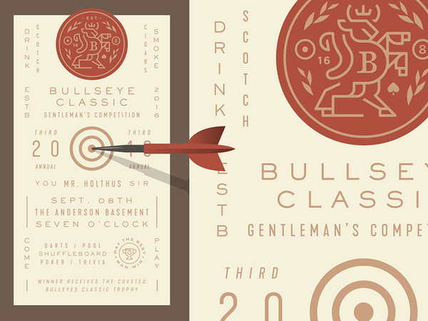 3rd Annual Bullseye Classic horns crown pool shield crest game bar dar.webp