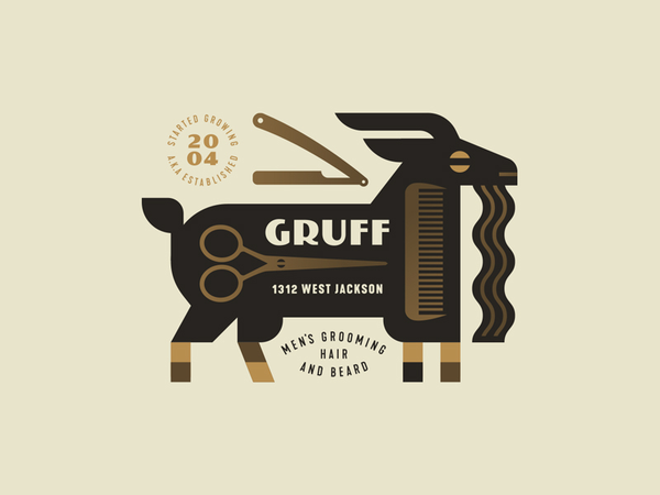 Gruff grow cut comb scissors beard goat grooming hair men.webp