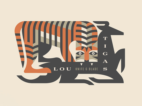 Lou Tigas Knife  Blade eat hunt deer blade knife animal tiger.webp