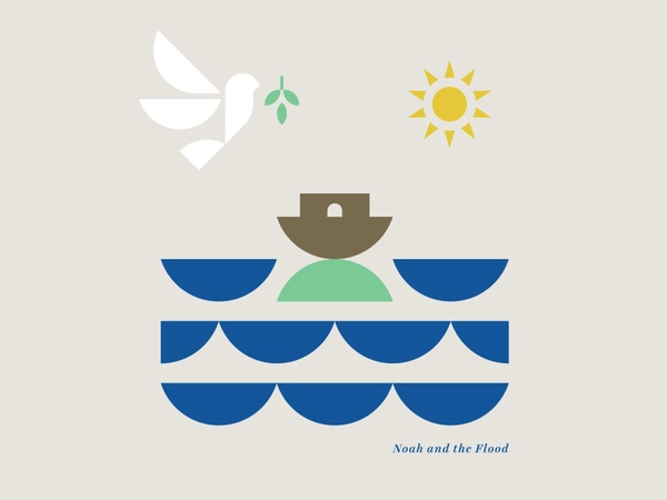 Noah and the Flood sun bird dove bible boat flood.webp