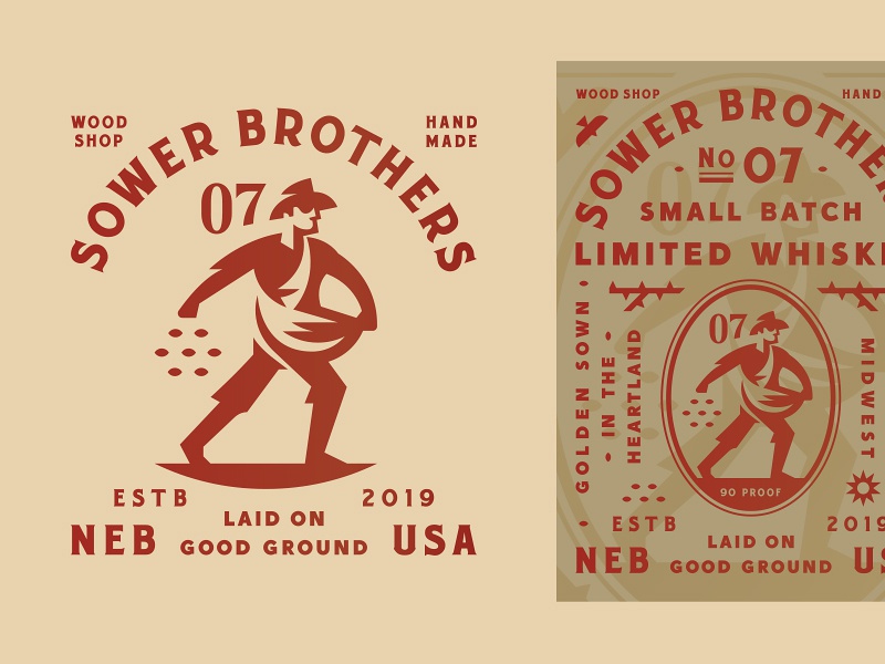 Sower Brothers crest bird plant seed hat sower type work man grow.jpg