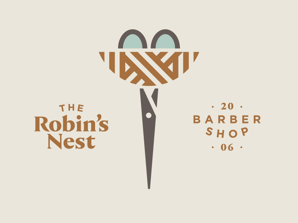 The Robins Nest Barber Shop hair barber cut bird egg scissors nest.webp