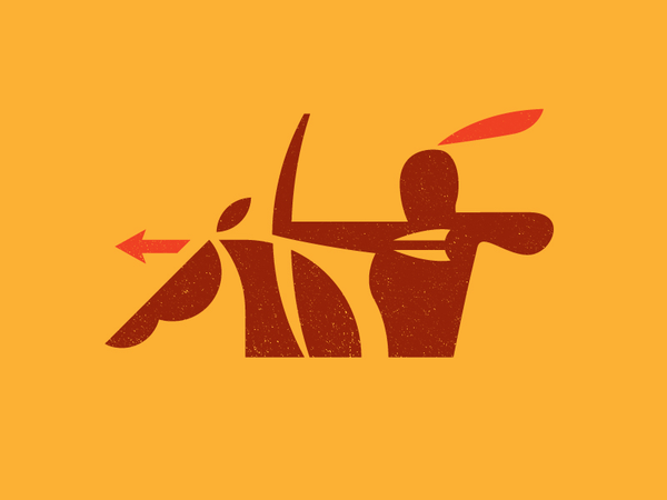 The Hunt indian horse bow arrow man ride animal feather.webp