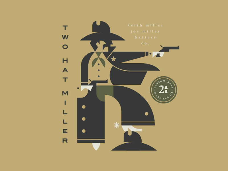 Two Hat Miller Western Line gun boots type hat man cowboy.jpg