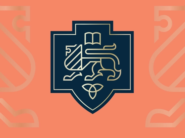 Trinity Classical Academy crest jesus god book trinity lion.webp