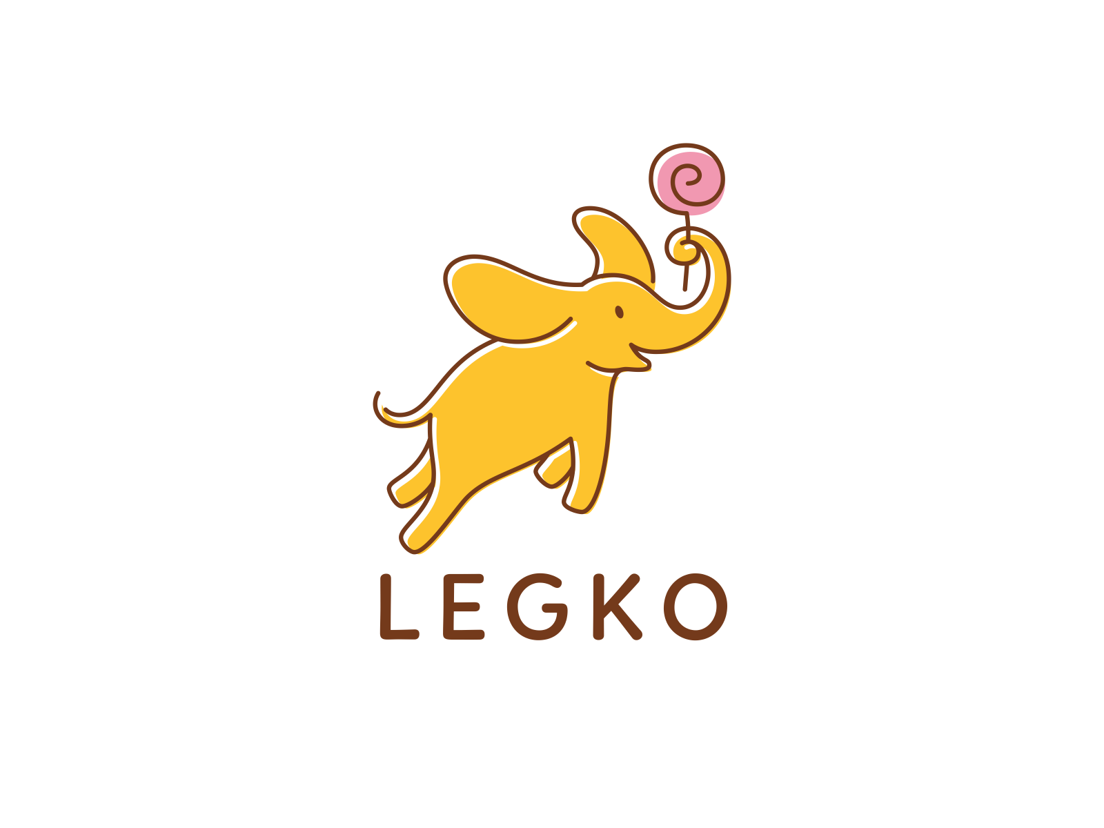 LEGKO easy elephant flying healthy sweets candy yellow dumbo branding.png
