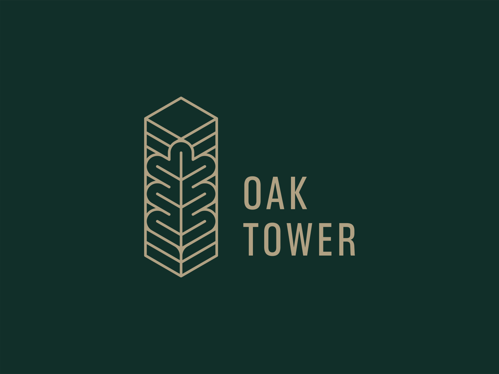 Oak Tower building construction line branding logo luxury simple elega.png