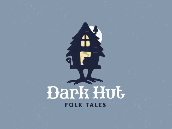 Durk Hut babayaga logo witch woods night moon mystic folktales hut for.png