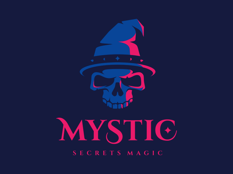 Mystic magic halloween logo logotype death skull mystic tales.png