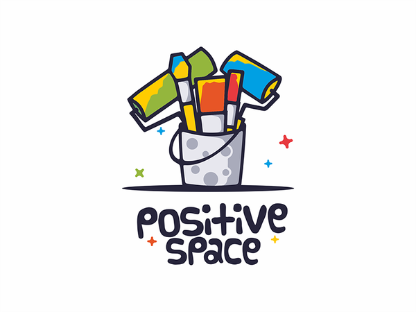 Positive Space icon sign logo yellow star space positive paint blue ar.png
