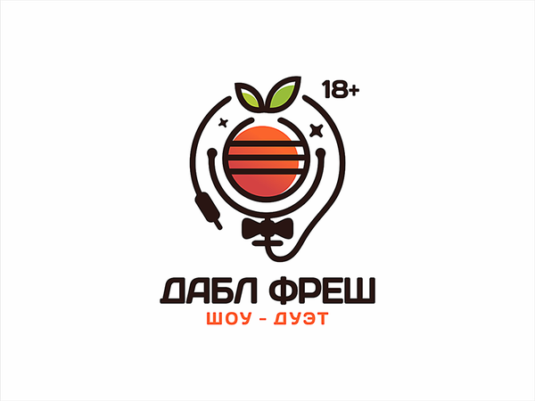 Дабл Фреш icon sign logo orange fresh double microphone show.png