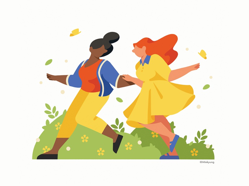 Calendar illustration_March calendar march spring 2d woman color chara.jpg