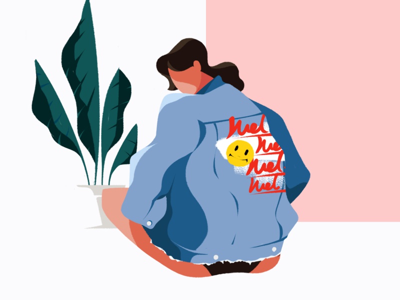 Spring spring fashion retro plump illust color.jpg