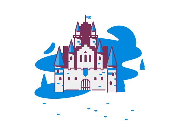 Castle edgy clean simple flat glyph shape logo icon illustration castl.png