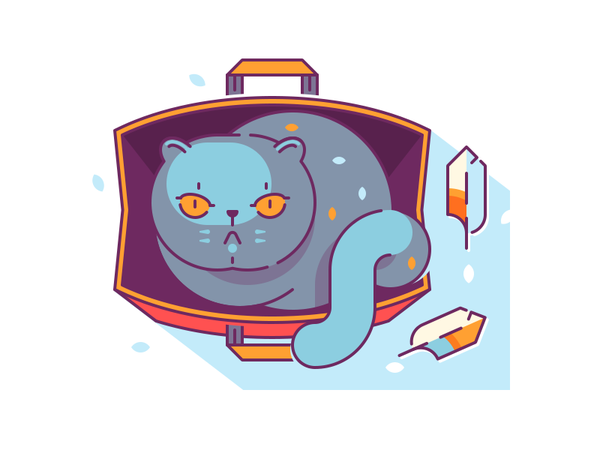 Cat  Bag art bag cat line color simple glyph logo shape icon illustrat.png
