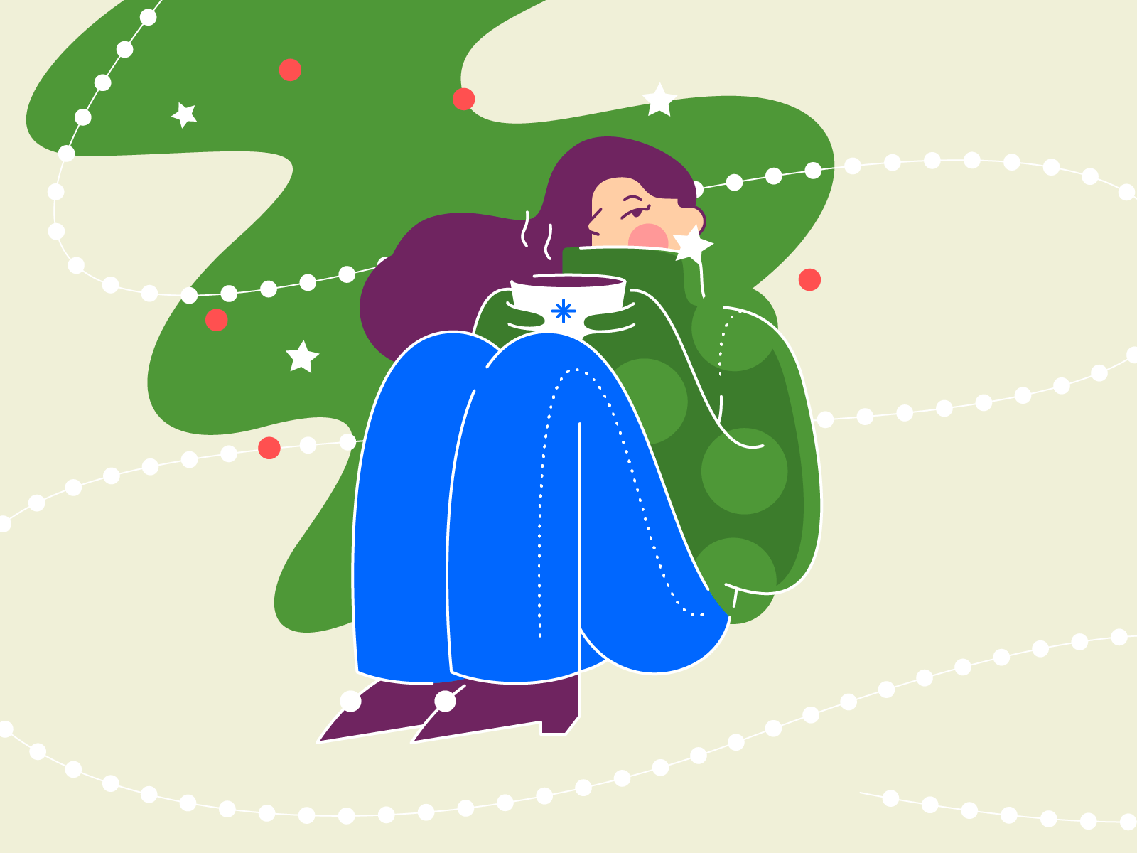 Christmas icon simple logo color character stars christmas vector flat.png