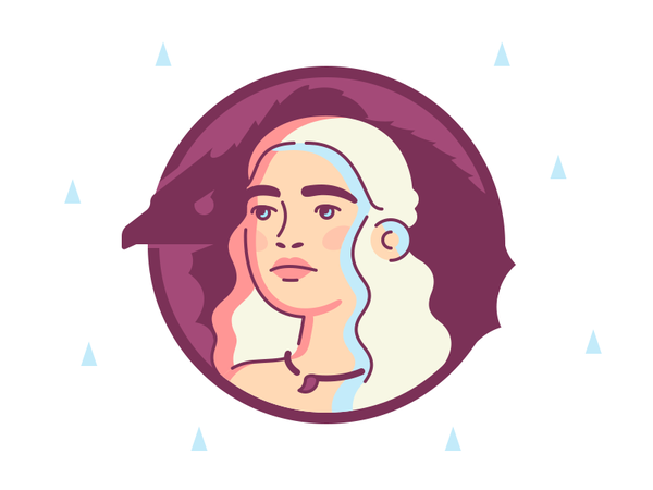 Daenerys Targaryen, Game of Thrones character line color simple logo s.png