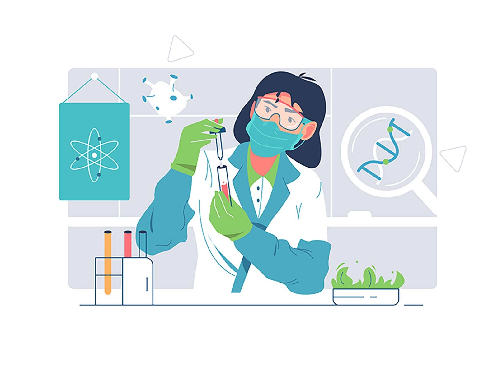 Biological research medicine character ui branding logo business perso.jpg