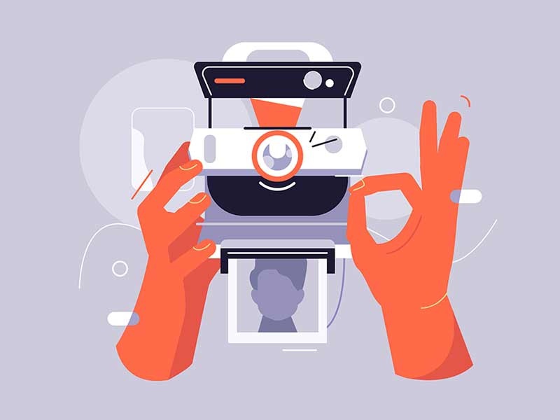 Camera profile vintage tech gadget memory technology style flat card p.jpg