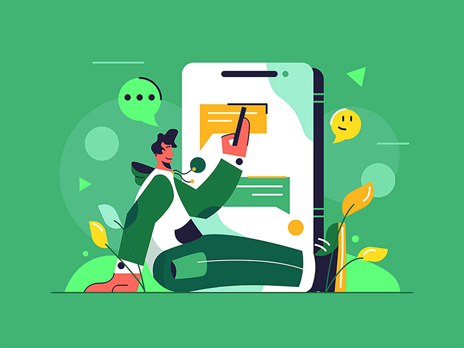 Chatting talk message communication online conversation mobile illustr.jpg