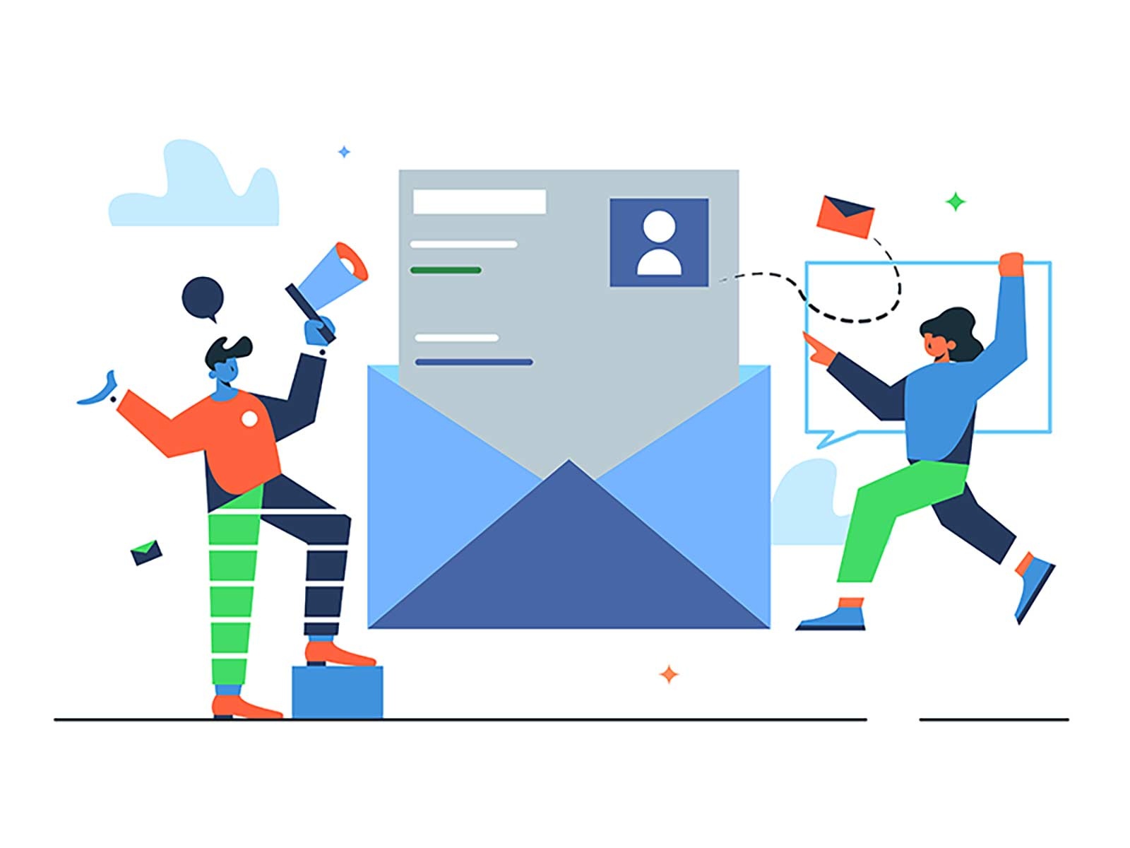 Email marketing information flat network modern service illustration e.jpg