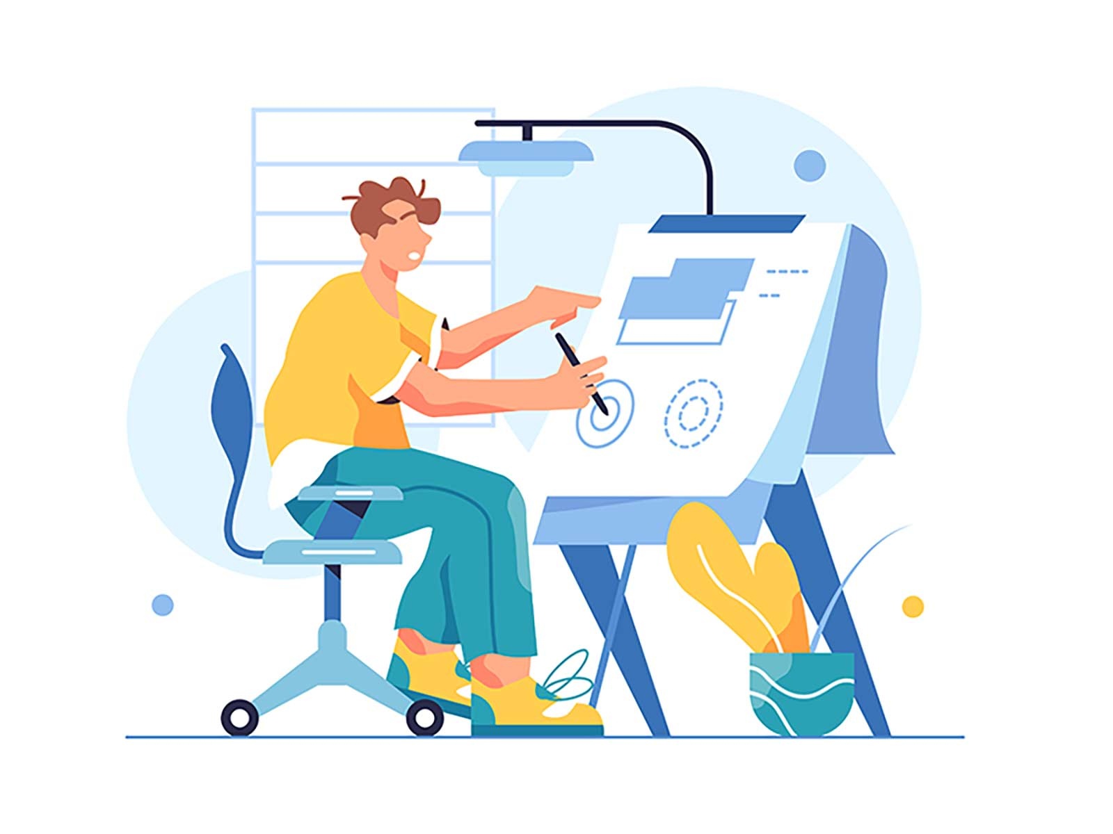 Engineer illustration flat people work character engineering industry.jpg