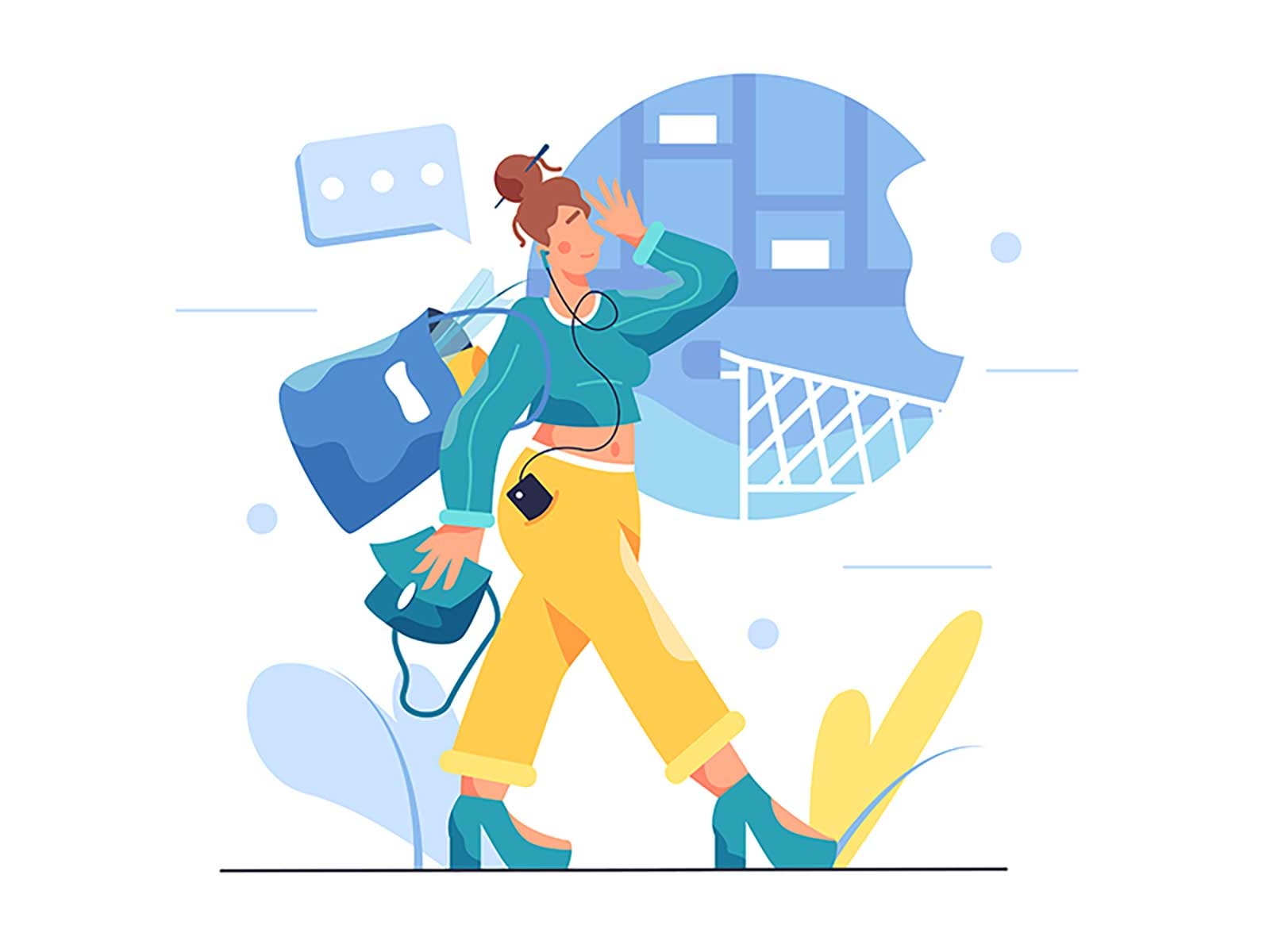 From the store modern female lady beautiful young people bag store art.jpg