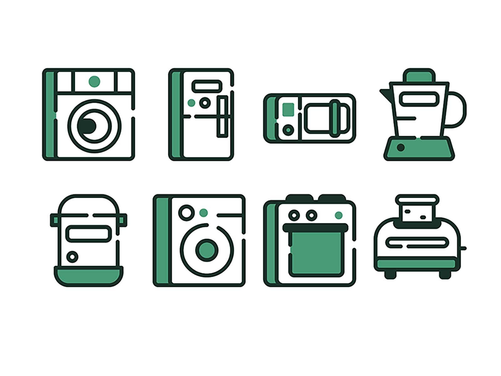 Household icons 48x electrical machine microwave oven household home i.jpg