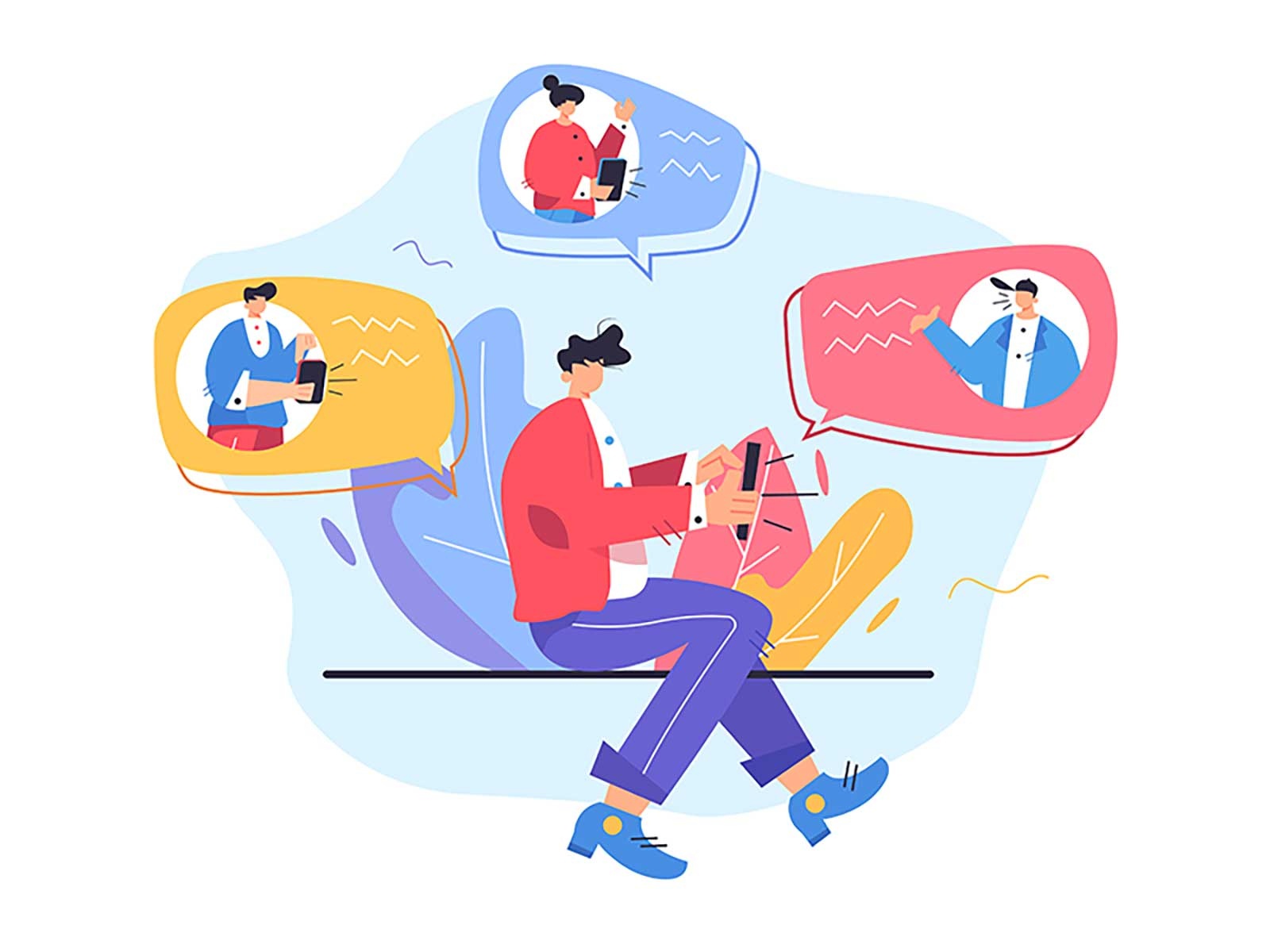 In touch network social teamwork concept connect people graphic techno.jpg