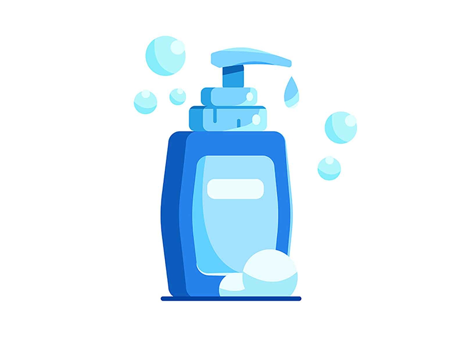Liquid soap. cream body bottle liquid clean shampoo soap illustration.jpg
