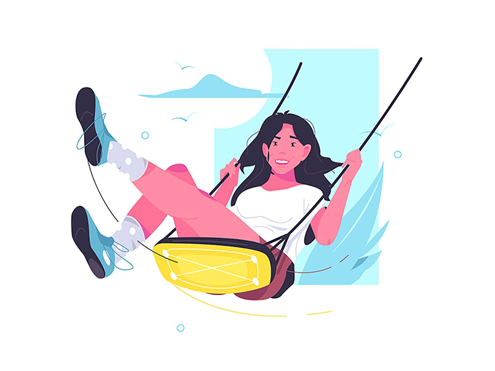 On the swing character graphic design logo branding ui business person.jpg