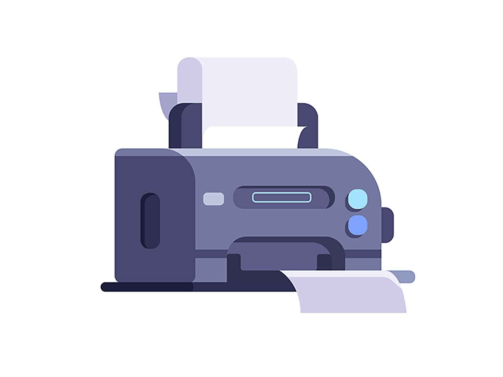 Printing modern printer. copy symbol print flat printout document illu.jpg