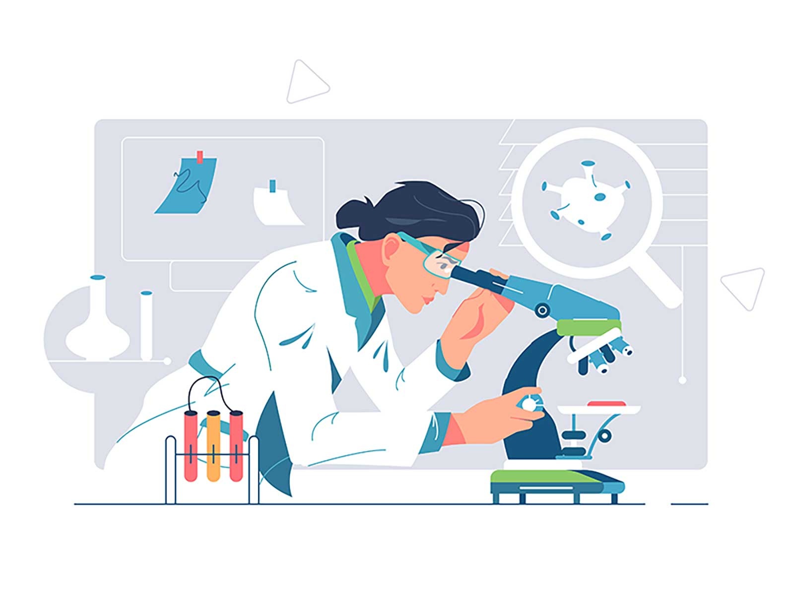 Scientific research science character branding logo graphic design ui.jpg