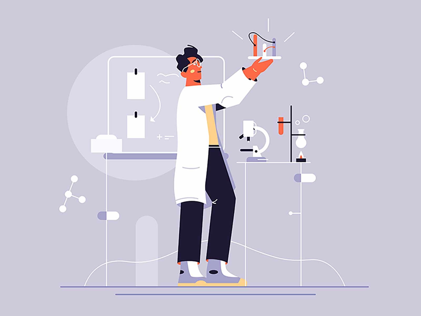 Scientist makes a discovery worker science future laboratory equipment.jpg